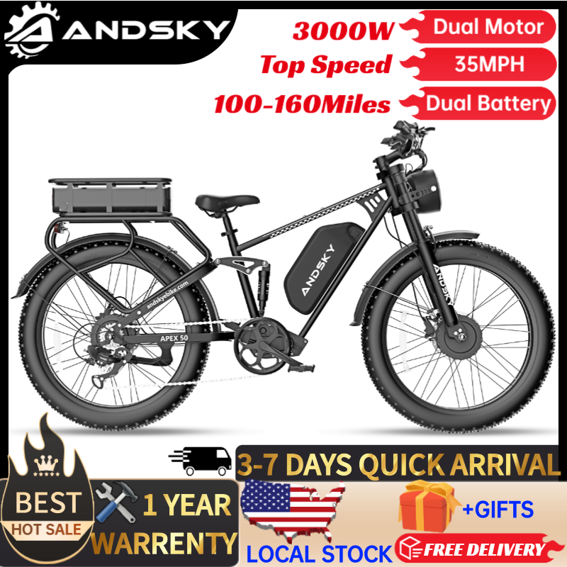 Torque Sensor Mid Drive Motor Kit - Bici Elettrica ANDSKY Apex50 AWD 3000W