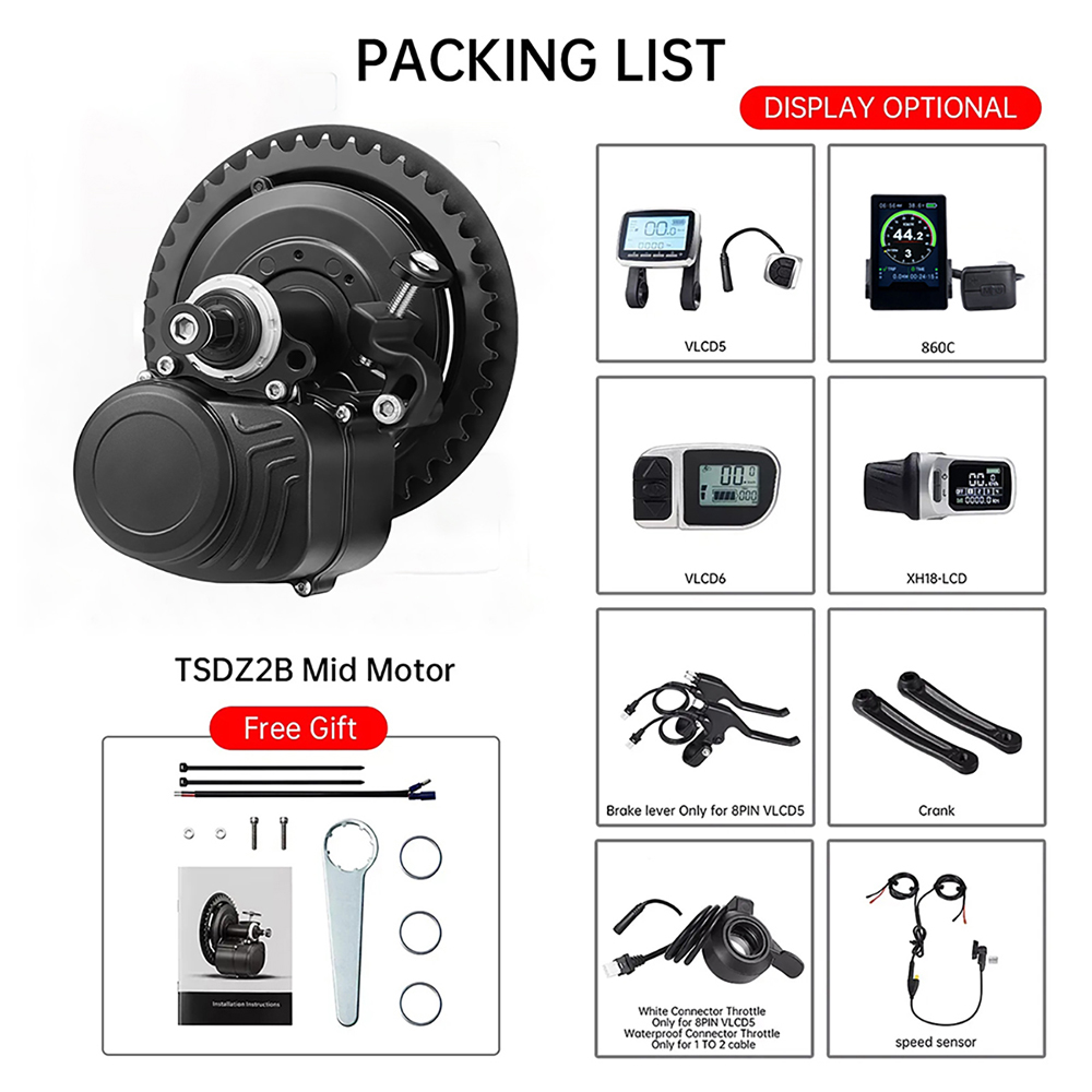 Tongsheng TSDZ2B BB 120mm 100m - Torque Sensor Mid Drive Motor Kit recensione e prezzo